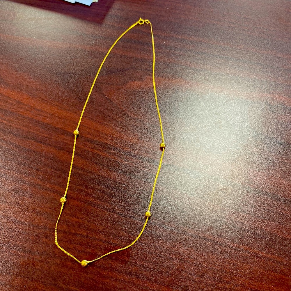 Beautiful gold filled 18 inch ball necklace